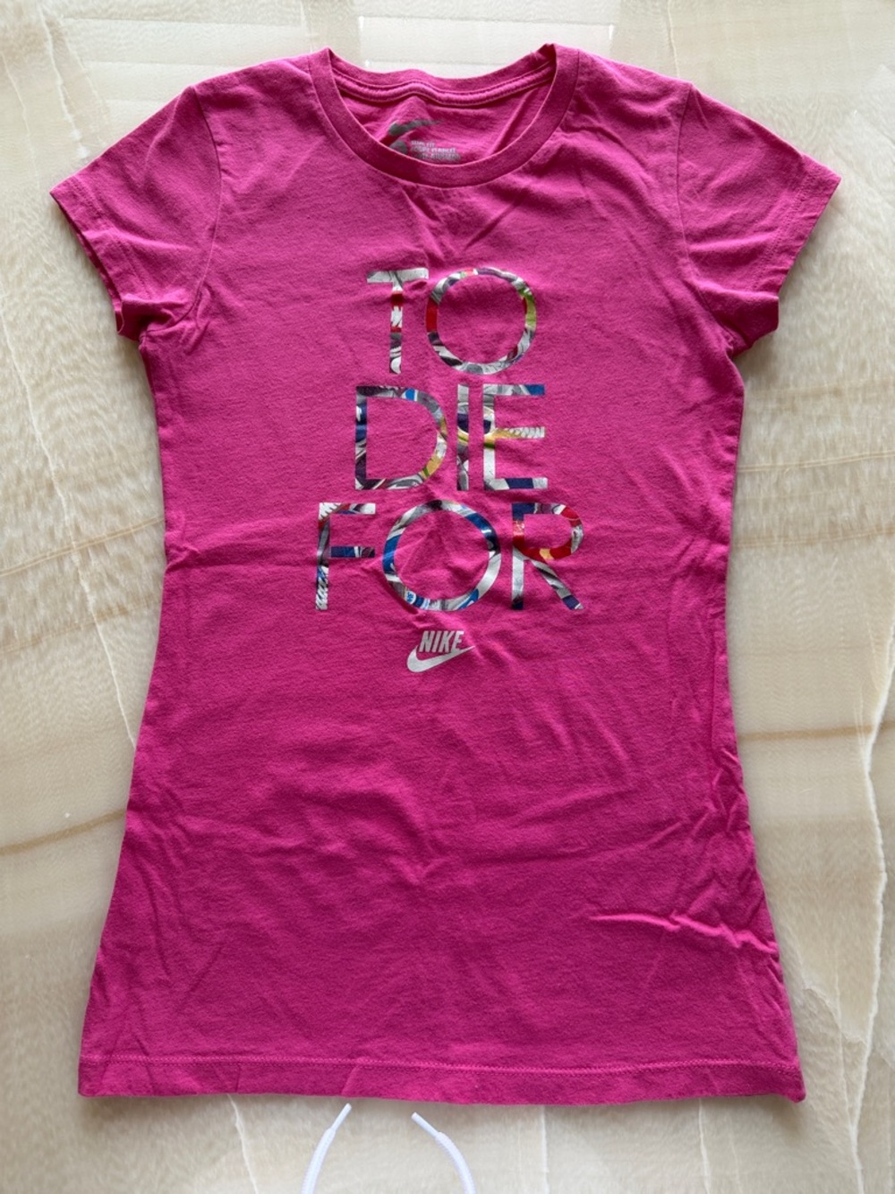 Vintage Nike Hot Pink Sneakers "TO DIE FOR" Graphic Tee